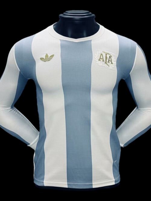 Argentine Maillot Domicile Manches Longues 50e Anniversaire - Version Player