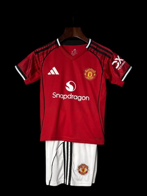 Manchester United Maillot Domicile 25/26 - Enfant